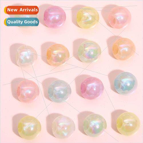 16mm acrylic illusion side hole irregular large hole beads D