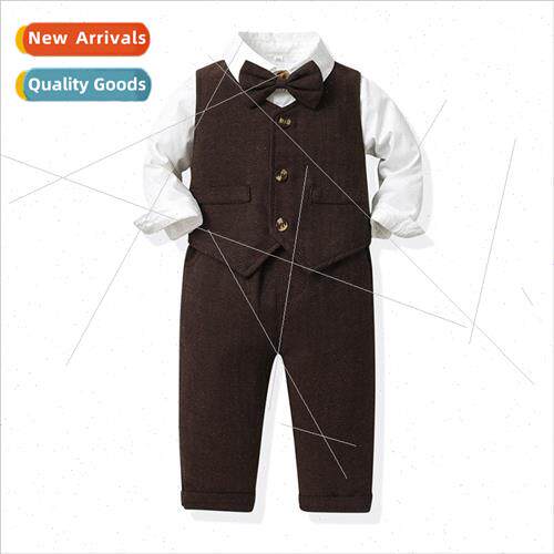 Korean  of the spring childrens shirt vest back pants two-pi