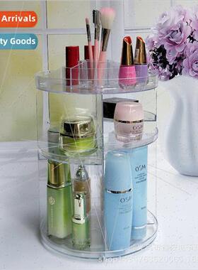 Transparent 360-degree rotating cosmetic case home skincare