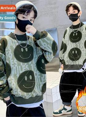 Boys padded sweater fall and winter boys big boy gang handso