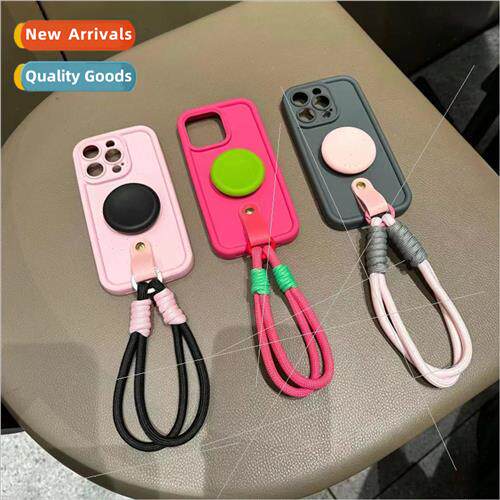 High-color solid color silicone 15ProMax stand iPhone12 适用
