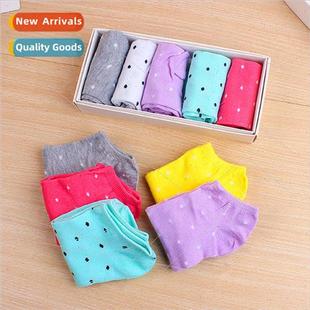 dot invisibl pairs socks cotton fresh polka small Boxed
