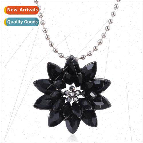 INS Spider Copper Airy Prom Black Dahlia Necklace Crystal Lo