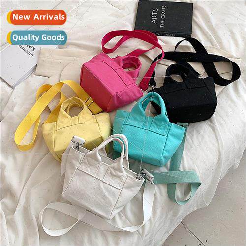 Pure color simple canvas handbag bag female new Korean ladie