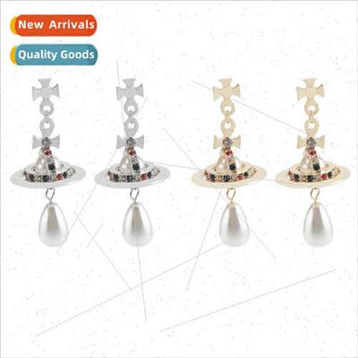 West Empress Dowager Earrings che Drilling Planet Saturn Ear