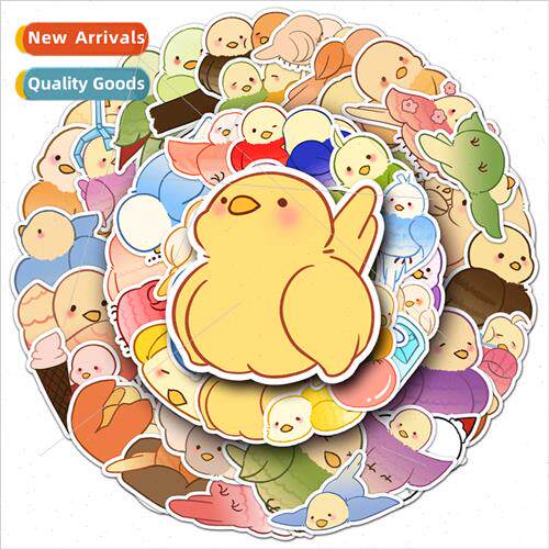 50 bird colorful cartoon animals cute goo card material wate