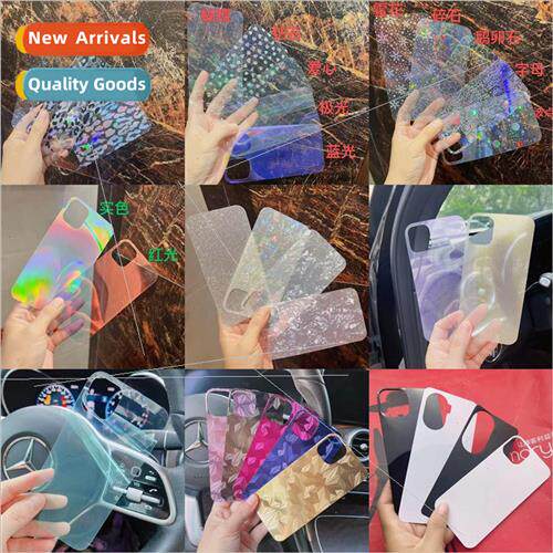Phone case back card ins dazzling color gradient pet cardboa
