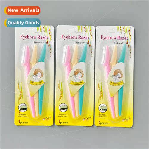 Eyebrow Shaving Razor with Handle Stainless Steel Shaving Ra