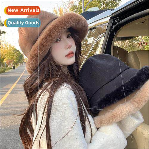 Korea ins fall and winter new show face small fisherman hat