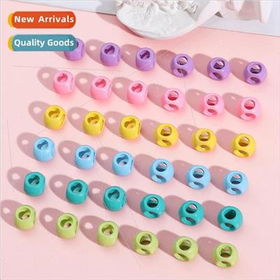 Alloy spray paint colorful small tetrad round beads spacer b