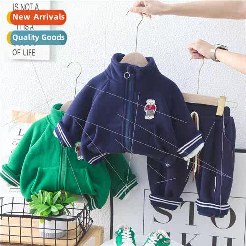 2023 winter new childrens cartoon two-piece Korean  of the s