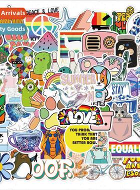 50 new cartoon stickers decorative luggage motorcycle trolle