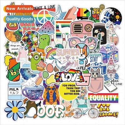 50 new cartoon stickers decorative luggage motorcycle trolle