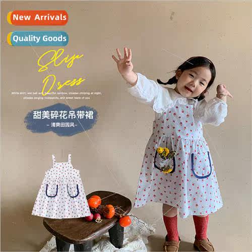 Childrens dress spring 2022 girls dresses childrens halter d