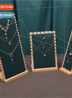 Bamboo wood necklace display rack bracelet jewelry rack betw