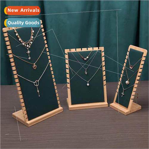 Bamboo wood necklace display rack bracelet jewelry rack betw