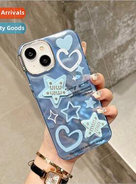 Three-dimensional lines pentagram love Apple 15Pro plating l