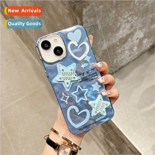 Three-dimensional lines pentagram love Apple 15Pro plating l