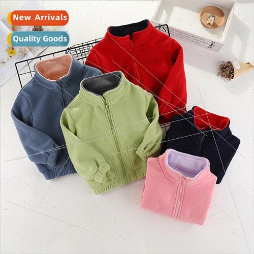 Autumn and winter new O grain velvet childrens jackets boys