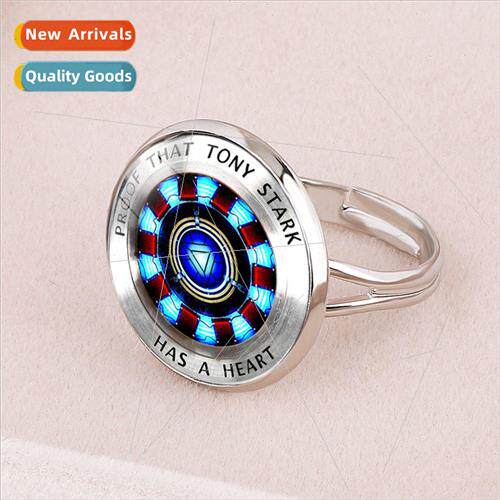 Avengers Iron Man Cluster Heart Time Gemstone Ring Superhero