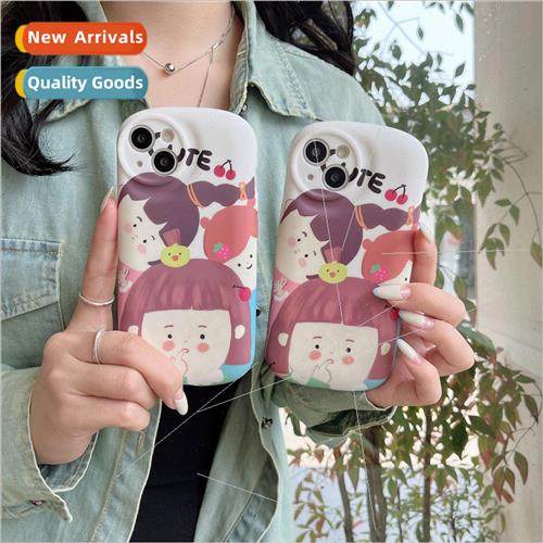New cute cartoon girl 适用 Apple 14ProMax phone case iPhone1