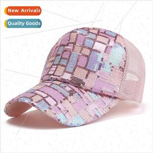 2022 spring and summer sequins baseball hat adult new ladies