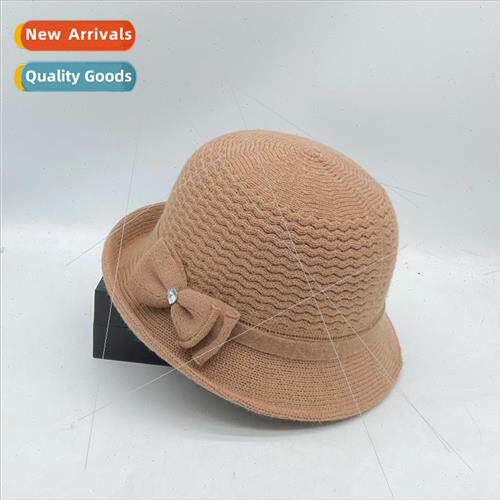 2023 new fishermans hat female bow tie high-color basin hat