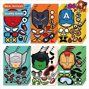 Superhero Cartoon Stickers gsaw Kids