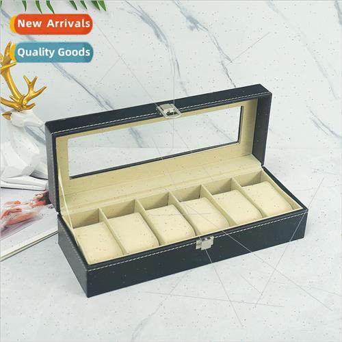 PU leather box six watch bracelet bracelet organizer jewelry