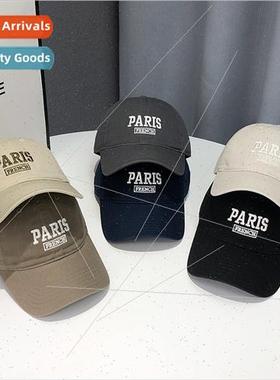 PARIS letters Korean  of the baseball cap female show face s
