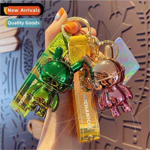Dazzle mechanical rabbit keychain couple backpack pendant ca