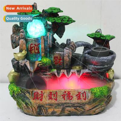 The new resin craft indoor rockery fountain water fountain w