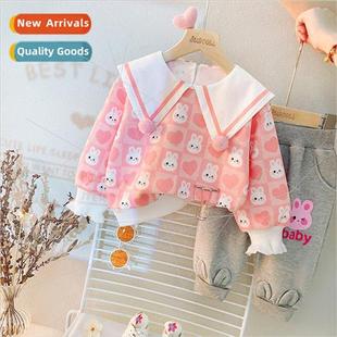 baby childr suit blouse collar big the Korean fall Girls
