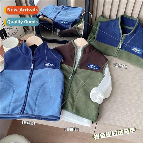 2023 Autumn and winter  Korean  of the collision of color bo