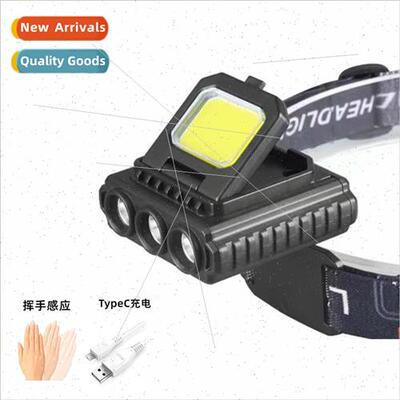 New induction headlamp TypeC rechargeable strong light head-