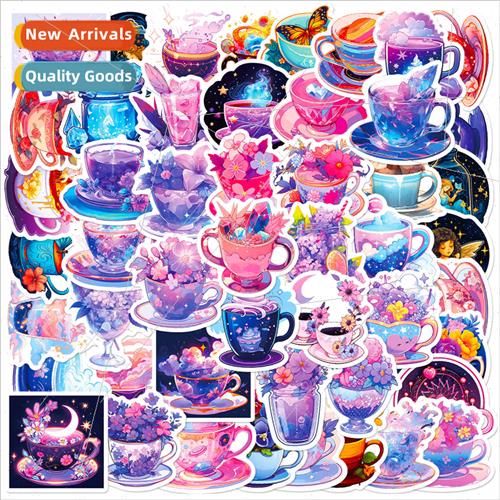 50 cartoon world in a cup doodle material handbook stickers