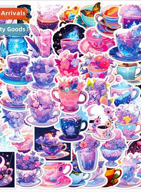 50 cartoon world in a cup doodle material handbook stickers