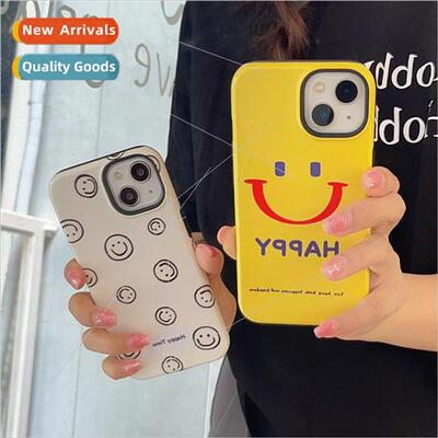 INS  white background full screen smiley face 适用 iPhone13
