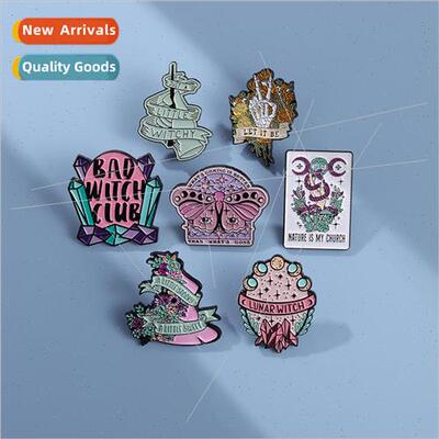 New Creative Skeleton Magic Brooch Purple Butterfly Exaggera