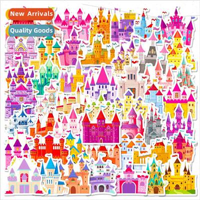 50 Pink Castle Stickers Children Girls Princess Magic Dream