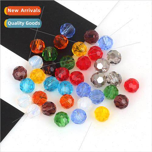 6mm glass faceted ball diy handmade beads jewelry material a