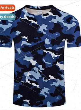 3D printed T-shirt ink drawing pattern short-sleeved summer
