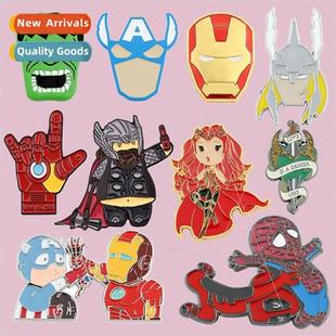 creative cartoon around Hul metal badge commemorative Marvel