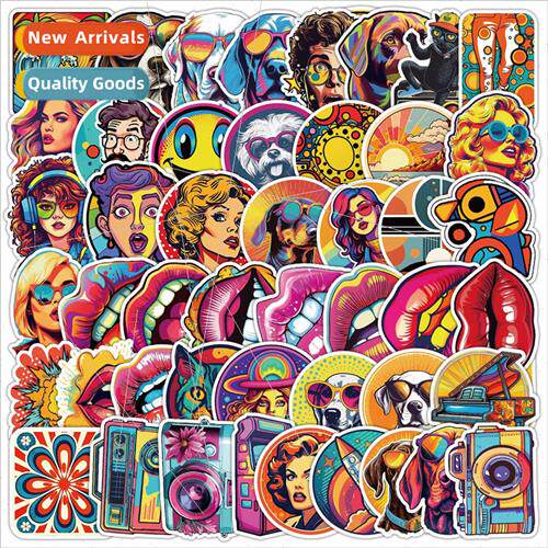 50 pop wind graffiti stickers cell phone water cup luggage d