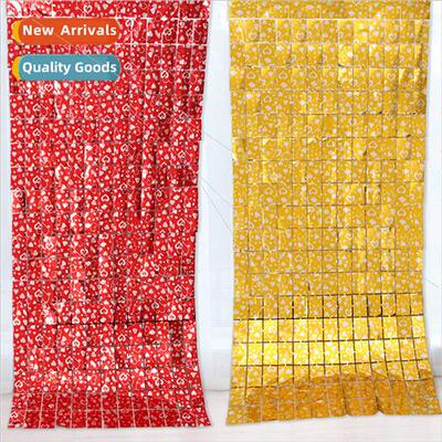 New love square rain curtains wedding confession birthday su