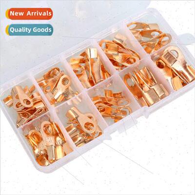 70pcs Diameter Red Copper Geometric Circle Wire Terminals Ba