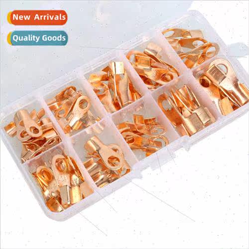 70pcs Diameter Red Copper Geometric Circle Wire Terminals Ba