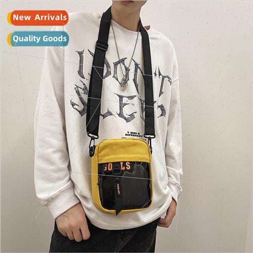 New pvc splicing small satchel mens motorcycle sports studen