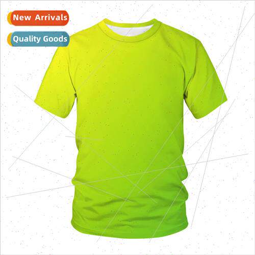 Summer new solid color 3D short-sleeved round neck T-shirt m