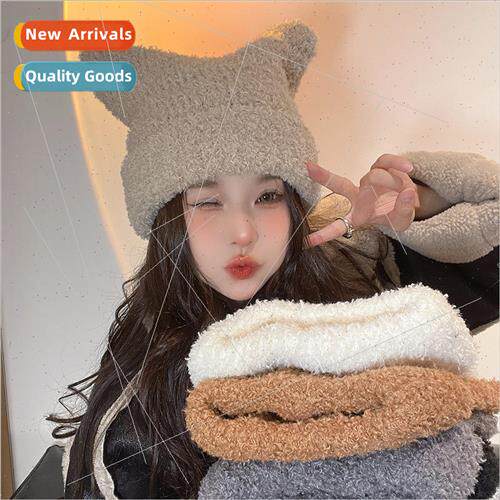 Hat female fall and winter new warm knitted cap Korean cute